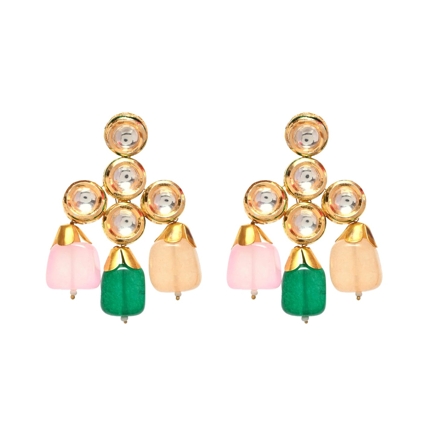 Multilayer Pastel Kundan Necklace