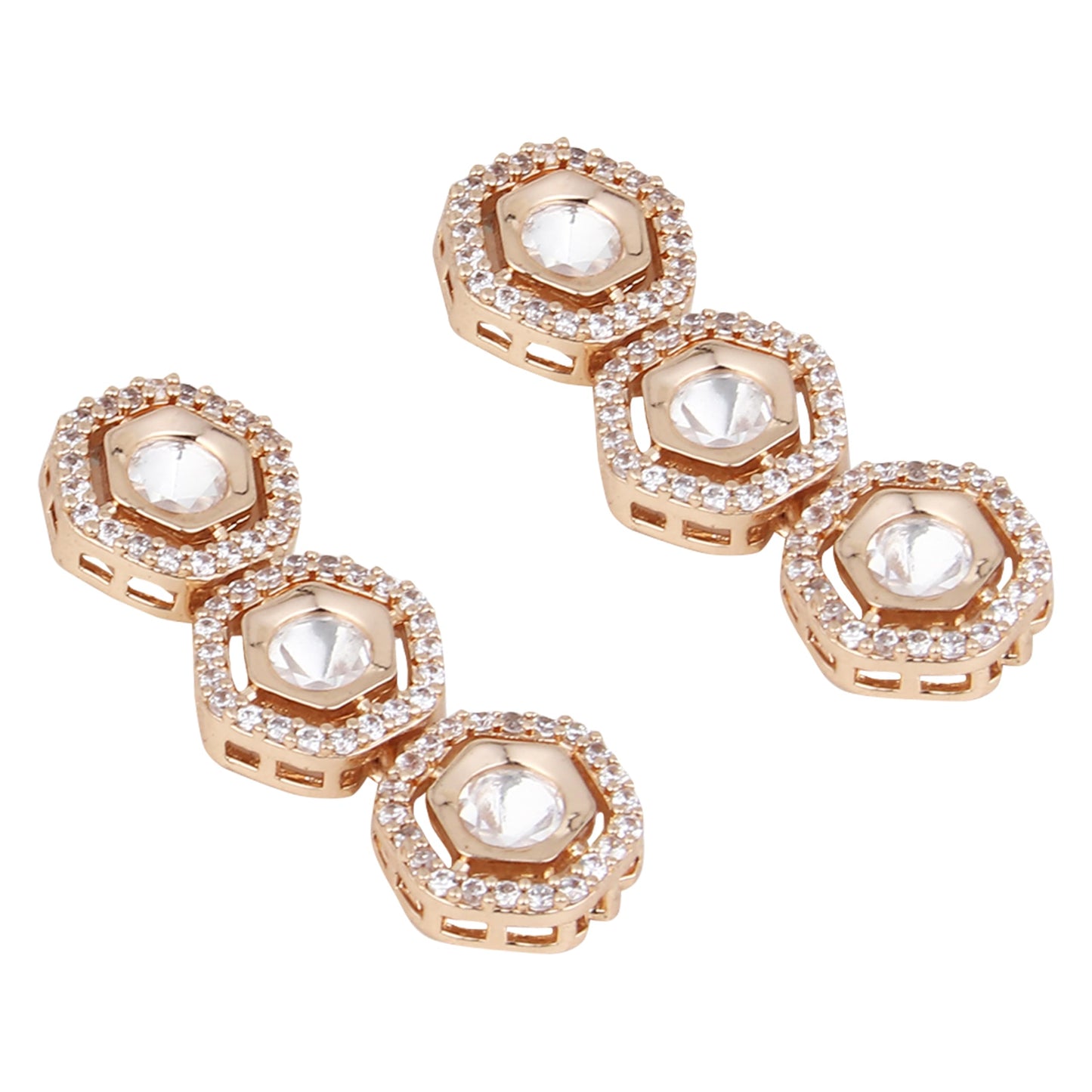Sleek Shine Moissanite Necklace Set