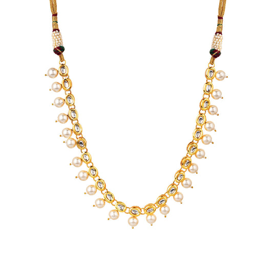 Jewellity Kundan And Pearl White Necklace Set Exclusive Designer Traditional For Women/Girls NSK-563
