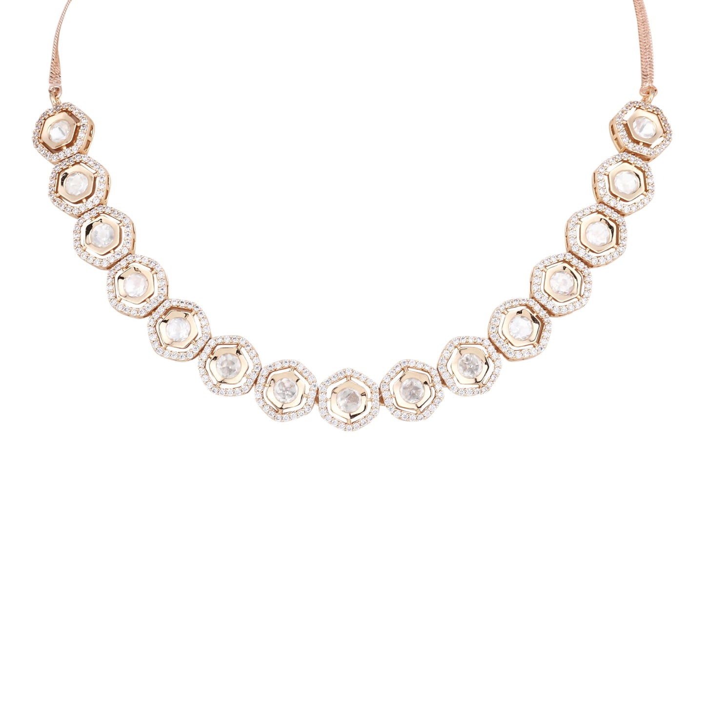 Sleek Shine Moissanite Necklace Set