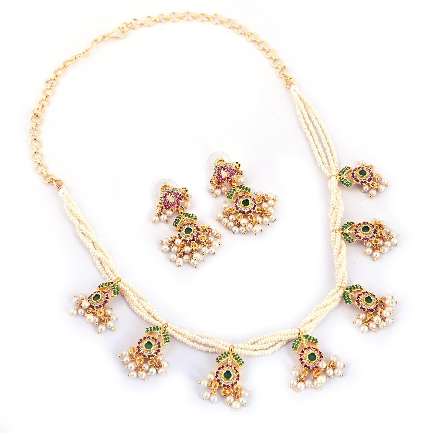 Rajkumari Jadau Necklace Set
