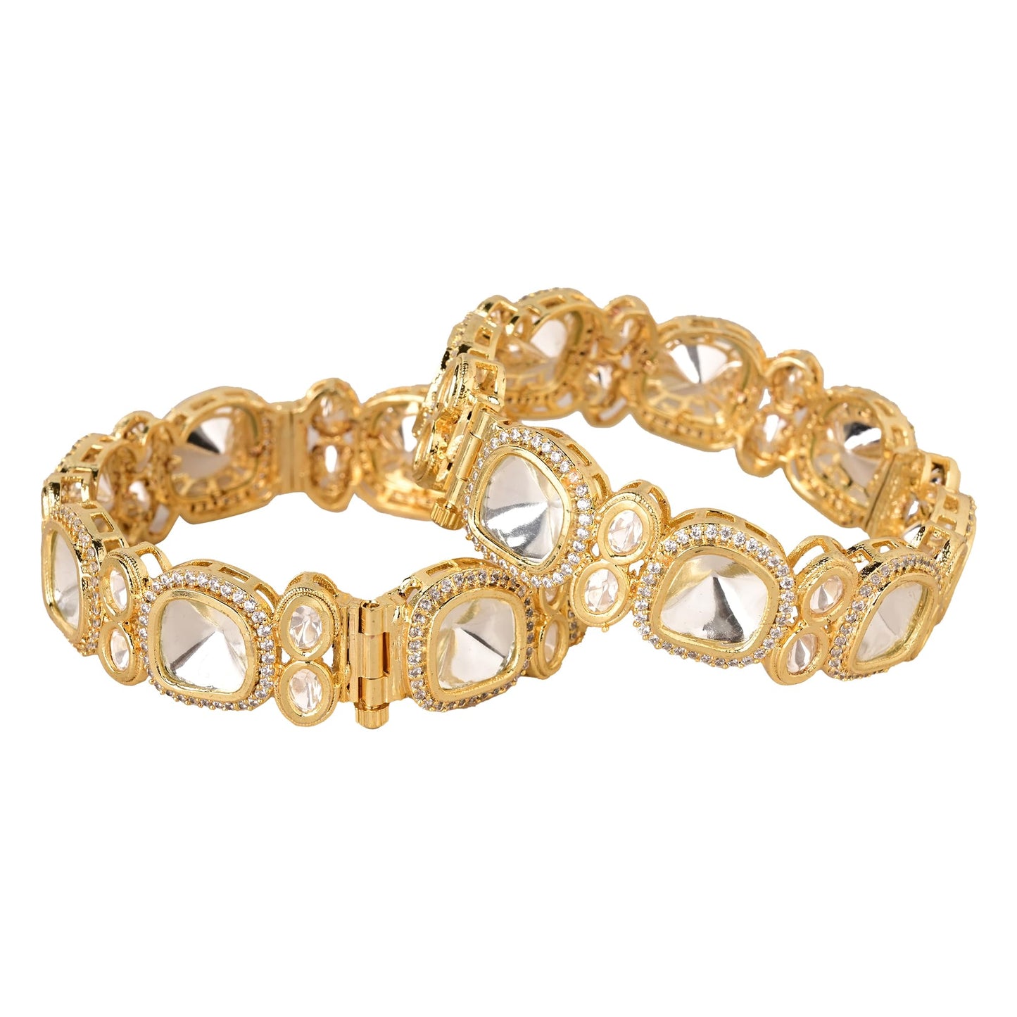 Polki Bangles Adjustable (Set of 2)