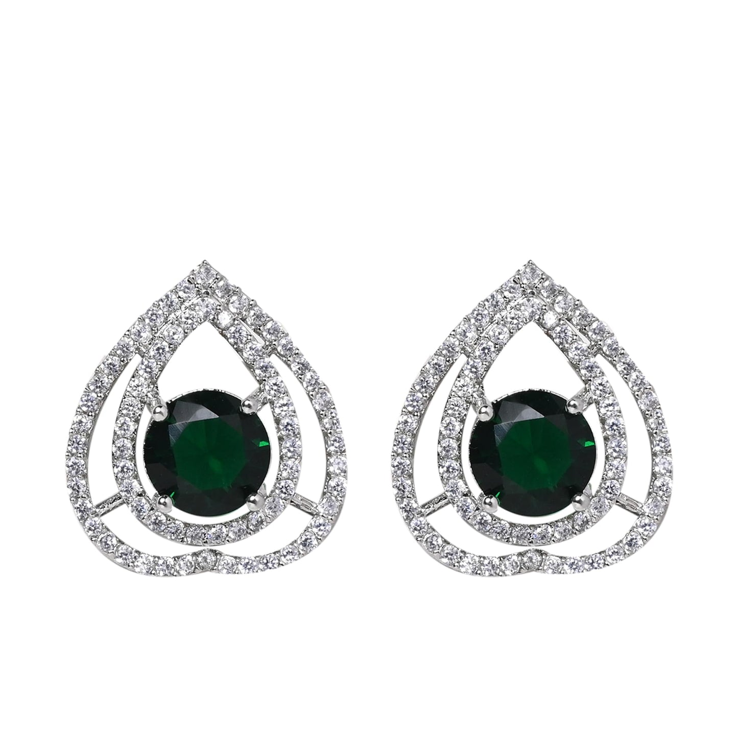 Forest Green Drop Earrings