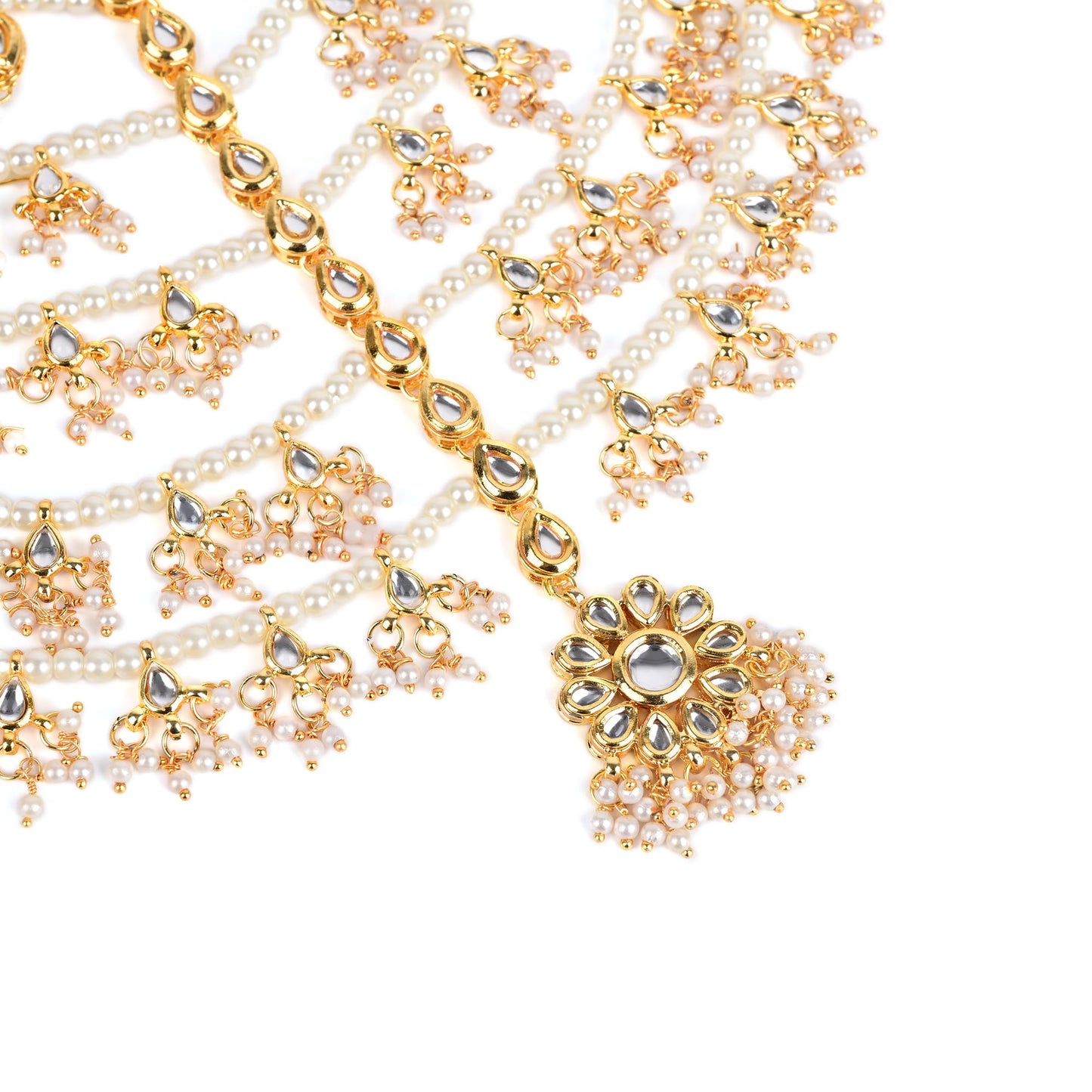 Traditional Kundan Pearl Jaal Mathapatti / Sheeshfool