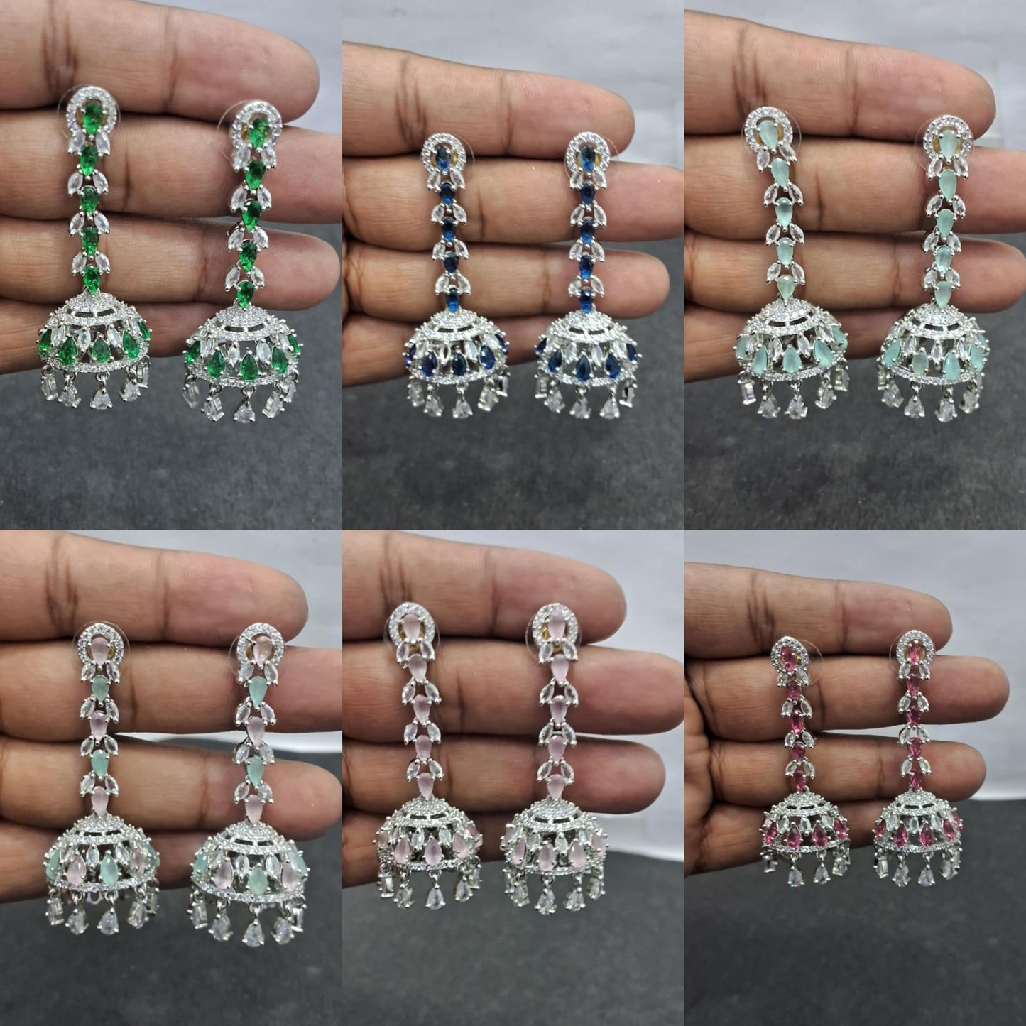 Jewellity Pink AD Jhumki/hangings/danglers/Designer Drop Earrings Gift For Girls/Women ERA-793