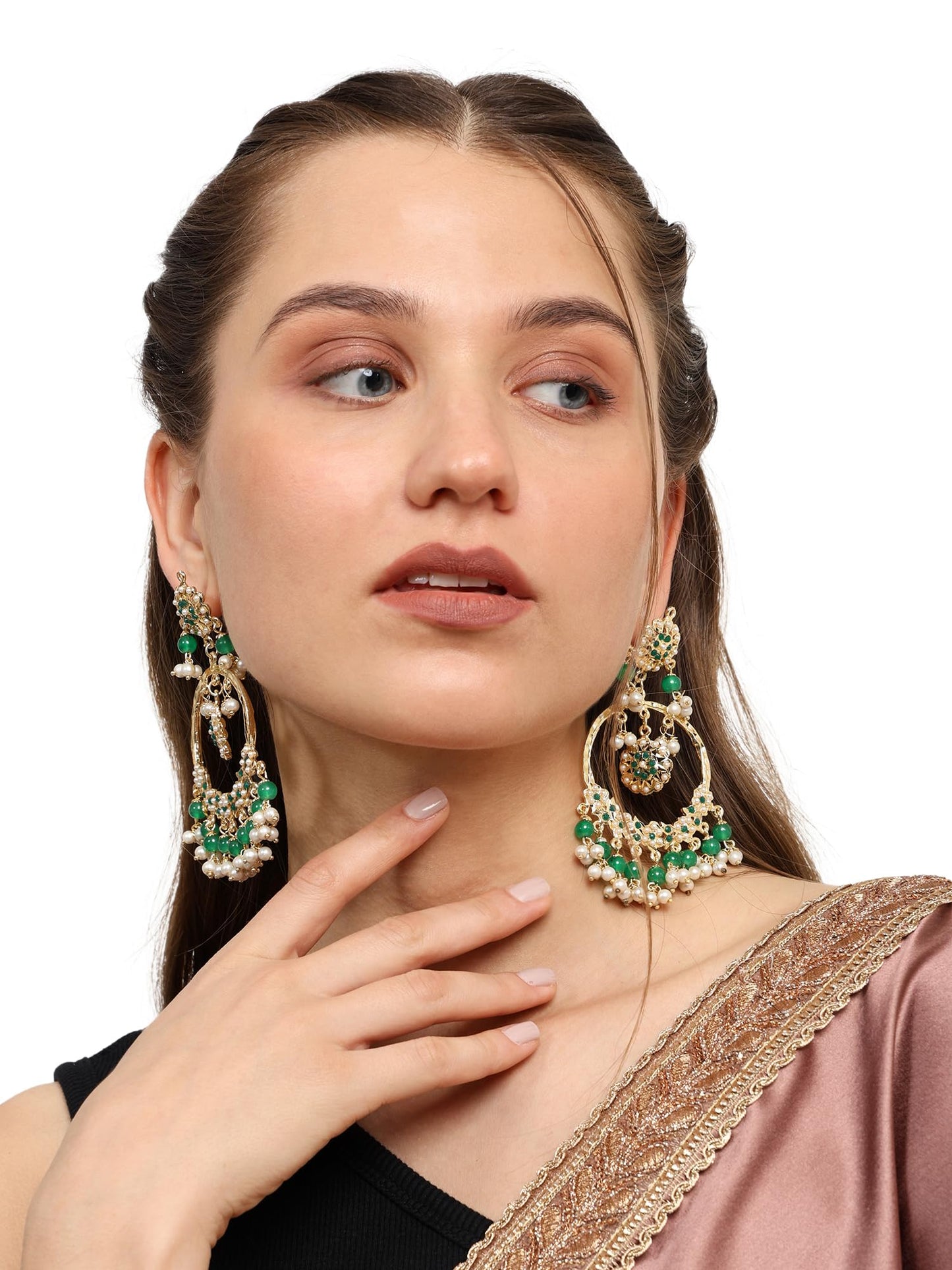 Chandni Baagh Jadau Chandbalis