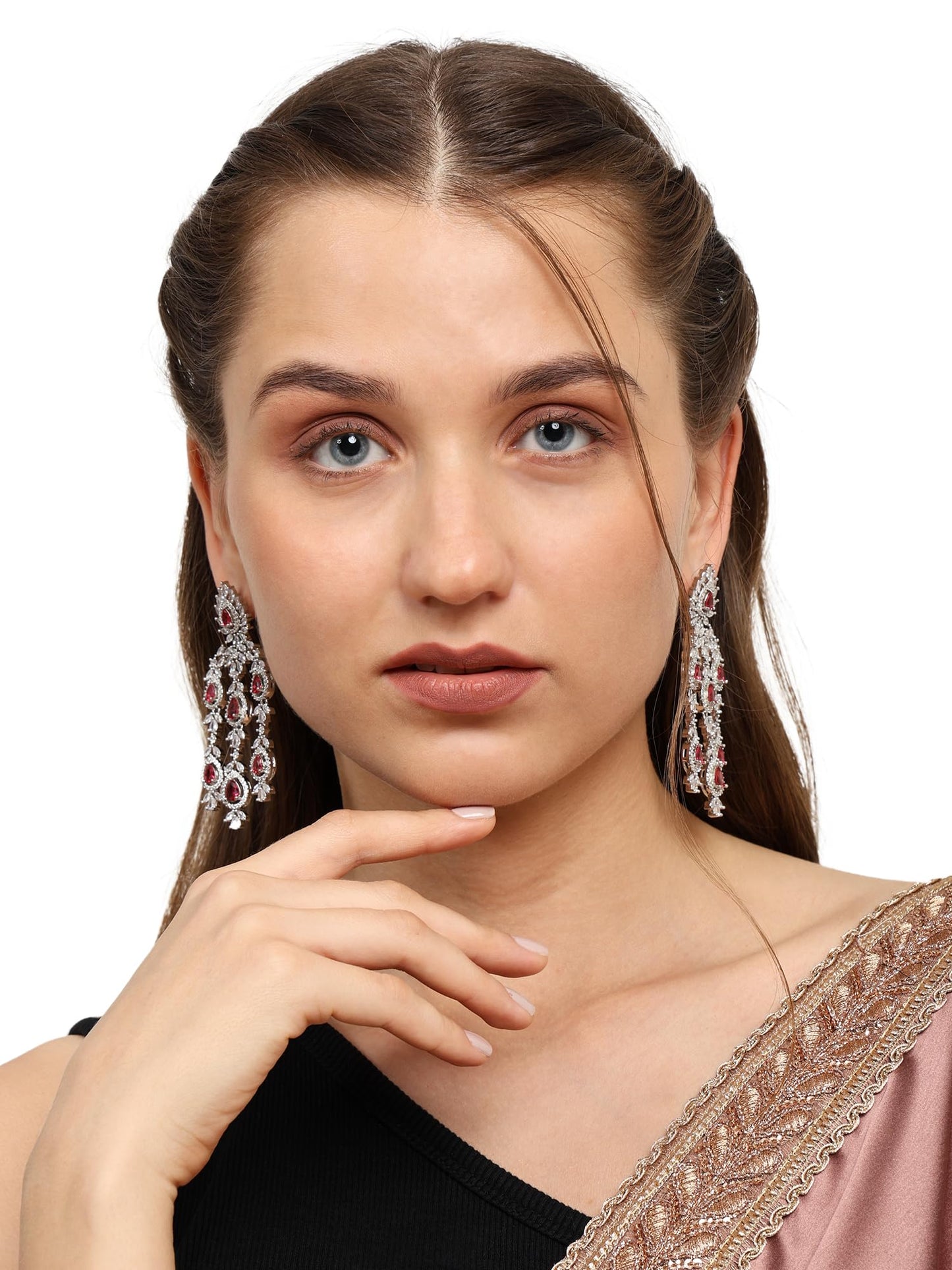 Scarlet Red Chandelier Earrings