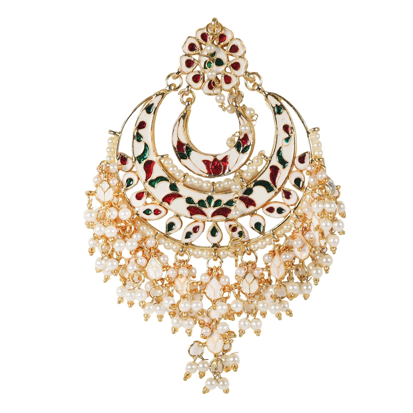 Kundan And Pearl Showstopper Chandbalis Earrings