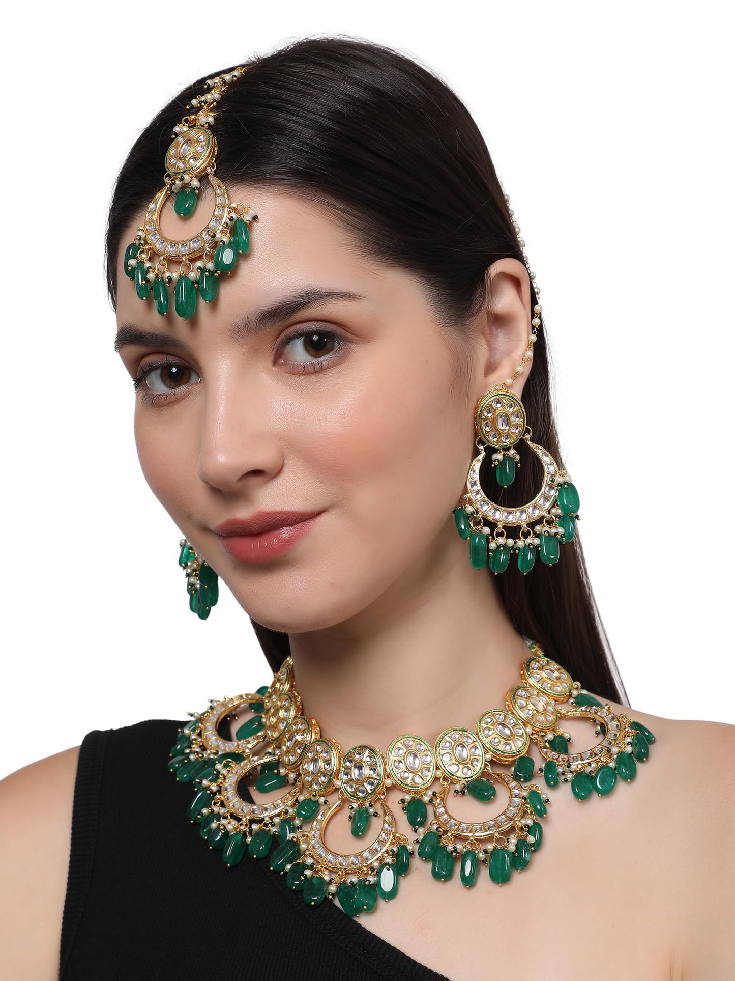Shahi Pankh Semi Bridal Necklace