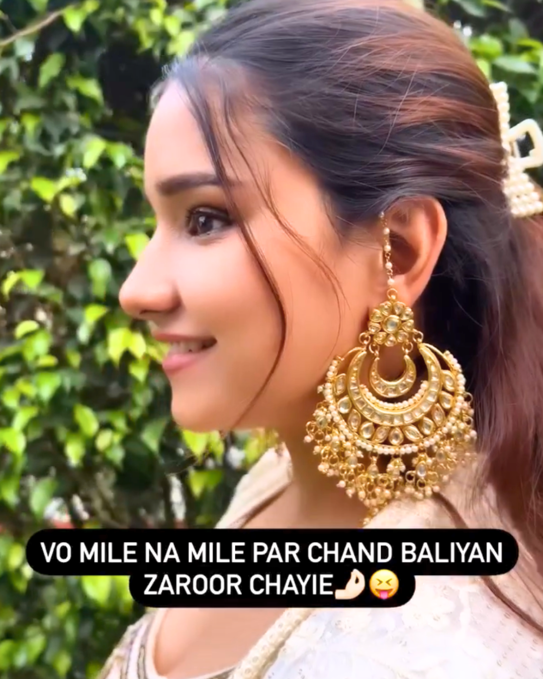 Kundan And Pearl Showstopper Chandbalis Earrings