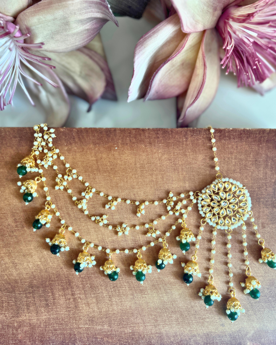 Sohani Green Bead Earrings