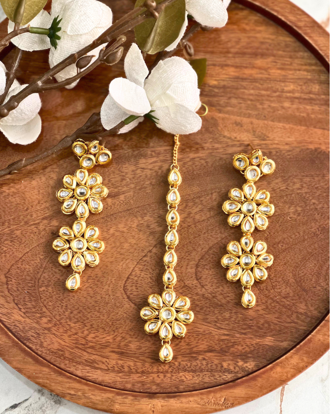 Maang Tikka & Earrings combo